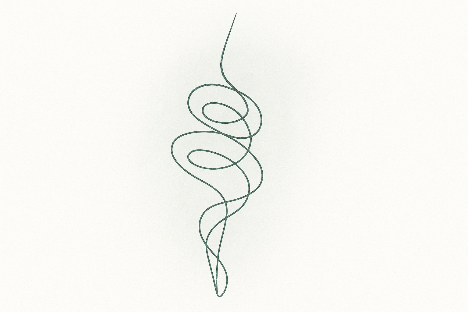 Abstract watercolor waves in sage and soft rose suggesting heat surges, with clean cream negative space at the bottom.