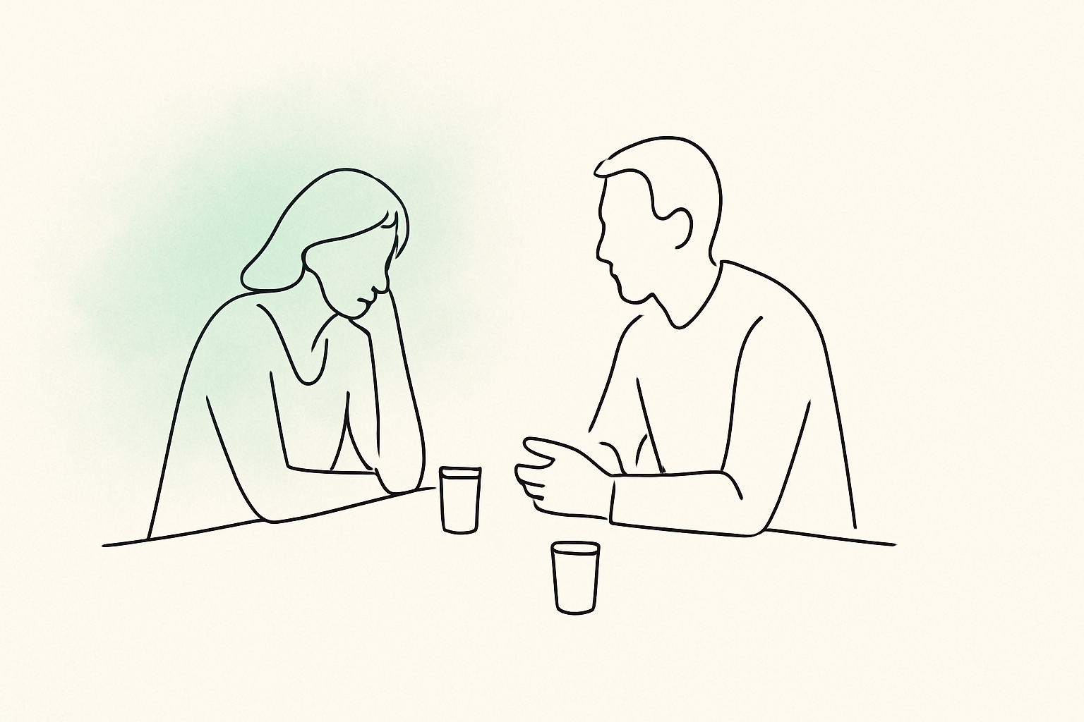 Abstract watercolor representing the theme of menopause and body changes.